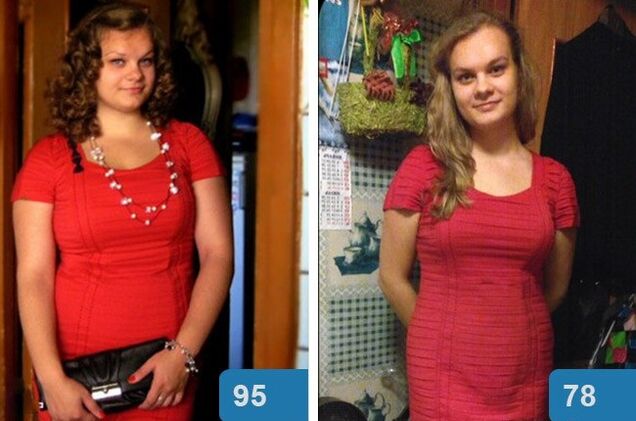 Dekle pred in po hujšanju v 4 tednih na dieti Maggi